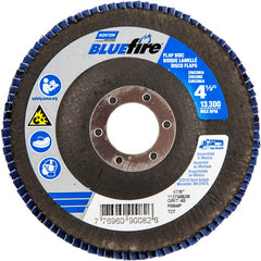 ‎4-1/2 × 7/8″ BlueFire Fiberglass HD Flat Flap Disc Type 27 P40 Grit R884P1 Zirconia Alumina - Apex Tool & Supply