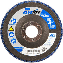 ‎4-1/2 × 7/8″ BlueFire Fiberglass HD Flat Flap Disc Type 27 P80 Grit R884P1 Zirconia Alumina - Apex Tool & Supply