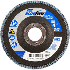 ‎4-1/2 × 7/8″ BlueFire Fiberglass HD Flat Flap Disc Type 27 P120 Grit R884P2 Zirconia Alumina - Apex Tool & Supply