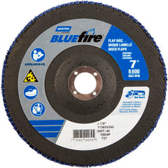 7 × 7/8″ BlueFire Fiberglass HD Flat Flap Disc Type 27 P40 Grit R884P1 Zirconia Alumina - Apex Tool & Supply