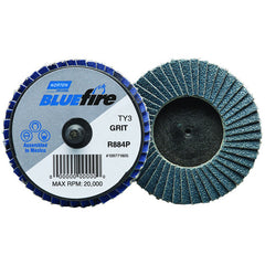 2″ BlueFire Plastic Flat Mini Flap Disc TR (Type III) Type 27 P60 Grit R884P1 Zirconia Alumina - Apex Tool & Supply