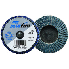 2″ BlueFire Plastic Flat Mini Flap Disc TR (Type III) Type 27 P120 Grit R884P2 Zirconia Alumina - Apex Tool & Supply