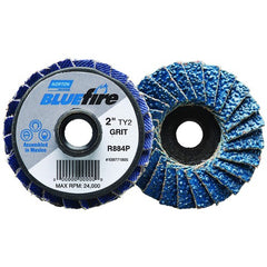 3″ BlueFire Plastic Flat Mini Flap Disc TS (Type II) Type 27 P60 Grit R884P1 Zirconia Alumina - Apex Tool & Supply