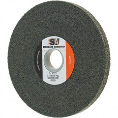 Standard Abrasives - 6" Diam, 1/2" Face Width, 1" Center Hole, Fine Grade, Silicon Carbide Deburring Wheel - Convolute, Density 8 Grade - Apex Tool & Supply