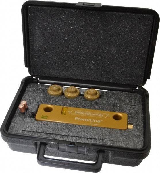 Laser Tools Co. - Green Beam Sheave Alignment System - Includes (3) Retro-Reflective Adjustable Alignment Targets, Foam Filled Hard Carry Case, GL80 PowerLine Sheave Alignment Tool - Apex Tool & Supply