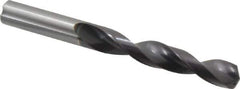 Accupro - 14mm 140° Solid Carbide Jobber Drill - AlTiN Finish, Right Hand Cut, Spiral Flute, Straight Shank, 138mm OAL, Standard Point - Apex Tool & Supply