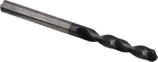 Accupro - 6mm 140° Solid Carbide Jobber Drill - AlTiN Finish, Right Hand Cut, Spiral Flute, Straight Shank, 82mm OAL, Standard Point - Apex Tool & Supply
