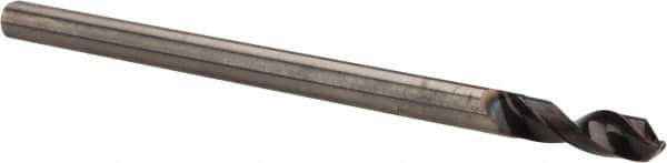 Accupro - 1/8" 140° Spiral Flute Solid Carbide Screw Machine Drill Bit - AlTiN Finish, Right Hand Cut, 11.9mm Flute Length, 60mm OAL, Standard Point, Straight Shank, Through Coolant - Apex Tool & Supply