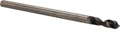 Accupro - 1/8" 140° Spiral Flute Solid Carbide Screw Machine Drill Bit - AlTiN Finish, Right Hand Cut, 11.9mm Flute Length, 60mm OAL, Standard Point, Straight Shank, Through Coolant - Apex Tool & Supply