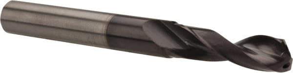 Accupro - 12mm, 140° Point, Spiral Flute, Solid Carbide Taper Length Drill Bit - AlTiN Finish, 105mm Flute Length, 162mm OAL, Series ACCUPRO - Apex Tool & Supply