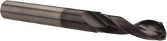 Accupro - 12mm, 140° Point, Spiral Flute, Solid Carbide Taper Length Drill Bit - AlTiN Finish, 105mm Flute Length, 162mm OAL, Series ACCUPRO - Apex Tool & Supply