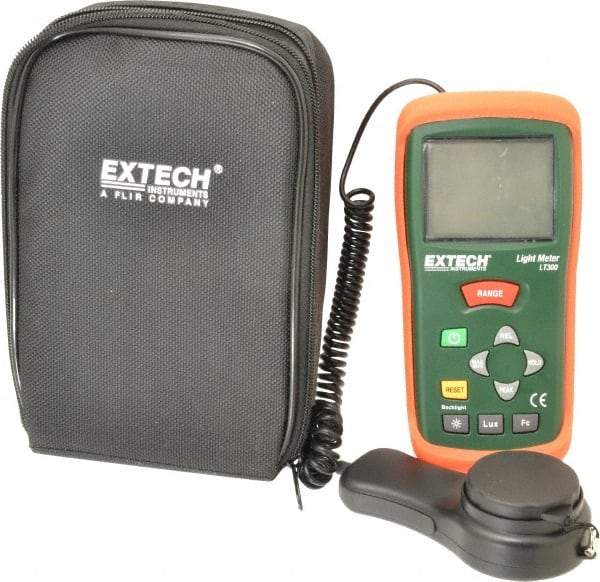 Extech - 40 to 40,000 FC, Light Meter - 5 Accuracy, Compatible with Light Lighting - Apex Tool & Supply