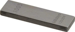 Mitutoyo - 0.1005" Rectangular Steel Gage Block - Accuracy Grade AS-1, Includes Certificate of Inspection - Apex Tool & Supply