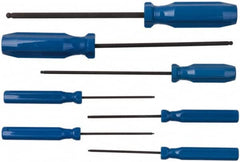 Eklind - 7 Piece, 1.3 to 5mm Ball End Hex Driver Set - Apex Tool & Supply
