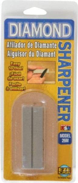 Eze Lap - 3" Long x 1" Wide x 1/4" Thick, Diam ond Sharpening Stone - Flat, 400 Grit, Medium Grade - Apex Tool & Supply