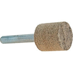 Made in USA - 3/4" Head Diam x 3/4" Thickness, Aluminum Oxide Mounted Point - Apex Tool & Supply