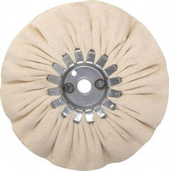Made in USA - 6" Diam x 1/2" Thick Unmounted Buffing Wheel - 14 Ply, Bias Cut, 5/8" Arbor Hole - Apex Tool & Supply