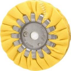 Made in USA - 4" Diam x 1/2" Thick Unmounted Buffing Wheel - 14 Ply, Bias Cut, 1/2" Arbor Hole - Apex Tool & Supply