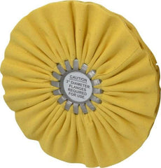 Made in USA - 8" Diam x 1/2" Thick Unmounted Buffing Wheel - 14 Ply, Bias Cut, 5/8" Arbor Hole - Apex Tool & Supply
