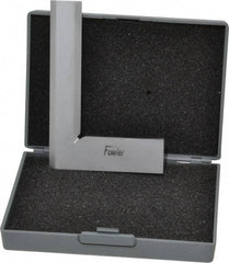 Fowler - 4" Blade Length, 3" Base Length Tool Steel Square - 0.0001" Accuracy, Beveled Edge - Apex Tool & Supply