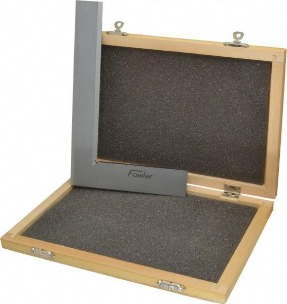 Fowler - 8-1/2" Blade Length, 5-1/8" Base Length Tool Steel Square - 0.0002" Accuracy, Beveled Edge - Apex Tool & Supply