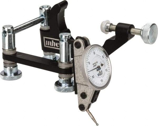 Fowler - 0.0005" Graduation, 0.06" Max Meas, 0-15-0 Dial Reading, Indicator & Base Kit - 1-1/2" Dial Diam - Apex Tool & Supply