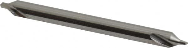 Made in USA - #1 Plain Cut 60° Incl Angle Solid Carbide Combo Drill & Countersink - Apex Tool & Supply