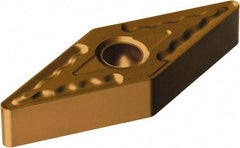 Sandvik Coromant - VNMG331 QM Grade 1115 Carbide Turning Insert - TiAlN/AlCr2O3 Finish, 35° Diamond, 3/8" Inscr Circle, 3/16" Thick, 1/64" Corner Radius - Apex Tool & Supply
