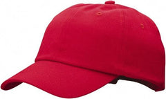 Fibre-Metal - Poly/Cotton over Polyethylene Insert Bump Cap - Adjustable, Vented, Red - Apex Tool & Supply