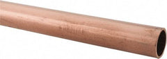 Mueller Industries - 10' Long, 5/8" OD x 1/2" ID, Grade C12200 Copper Water (K) Tube - 0.049" Wall Thickness, 0.343 Ft/Lb - Apex Tool & Supply