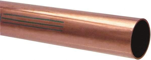Mueller Industries - 1-3/8 Inch Outside Diameter x 10 Ft. Long, Copper Round Tube - 1-1/4 Inch Inside Diameter, 0.055 Inch Wall Thickness - Apex Tool & Supply