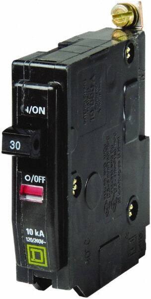 Square D - 30 Amp, 240 VAC, 1 Pole, Bolt On Miniature Circuit Breaker - 14-8 AWG - Apex Tool & Supply