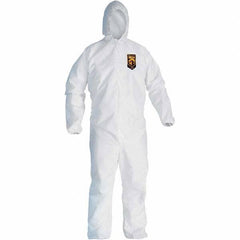 KleenGuard - Size 2XL Polypropylene General Purpose Coveralls - White, Zipper Closure, Elastic Cuffs, Elastic Ankles, Serged Seams - Apex Tool & Supply