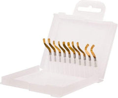 Shaviv - 12 Piece Hand Deburring Tool Set - B Blade Holder, B10P, B11P, B20P, B30P Blades, For Hole Edge, Straight Edge - Apex Tool & Supply