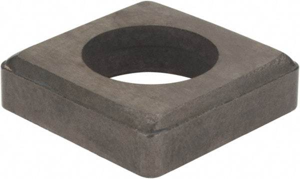 Hertel - 3/4" Inscribed Circle, Square External Turning Shim for Indexables - 3/16" Thick, ISSN Shim Style, Negative Rake, Neutral Cut - Apex Tool & Supply