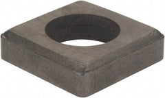Hertel - 3/4" Inscribed Circle, Square External Turning Shim for Indexables - 3/16" Thick, ISSN Shim Style, Negative Rake, Neutral Cut - Apex Tool & Supply