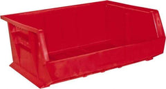 Durham - 14-5/8" Deep, Red Plastic Hang and Stack Bins - 7" High x 16-3/4" Wide x 14-5/8" Long - Apex Tool & Supply