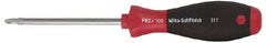 Wiha - #3, 10-3/4" OAL, Round Shaft Phillips Screwdriver - 6" Blade Length, Ergonomic Handle - Apex Tool & Supply