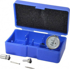 Fowler - 0.06 Inch Range, 0.0005 Inch Dial Graduation, Vertical Dial Test Indicator - 1 Inch White Dial, 0-15-0 Dial Reading - Apex Tool & Supply
