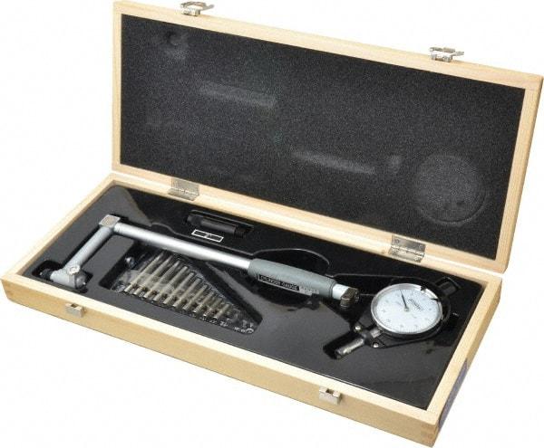 Fowler - 11 Anvil, 2 to 6" Dial Bore Gage - 0.0005" Graduation, Carbide Anvil - Apex Tool & Supply