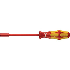 Wera - 7mm Solid Shaft Insulated Nutdriver - Cushion Grip Handle, 230mm OAL - Apex Tool & Supply