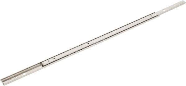 Sugatsune - 17-3/4" Slide Length, 13-11/64" Travel Length, Stainless Steel Ball Bearing Slide - 66 Lb Capacity at Full Extension - Apex Tool & Supply
