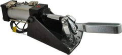 Gibraltar - 800 Lb Inner Hold Capacity, Vert Mount, Air Power Hold-Down Toggle Clamp - 1/8 NPT Port, 95° Bar Opening, 2-1/4" Height Under Bar - Apex Tool & Supply