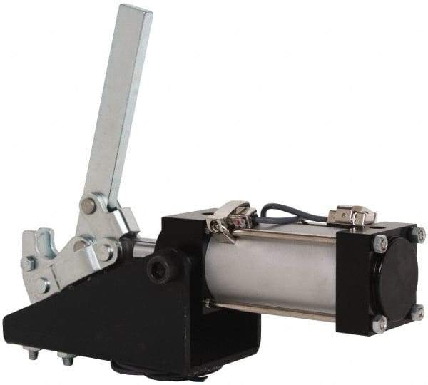 Gibraltar - 1,000 Lb Inner Hold Capacity, Vert Mount, Air Power Hold-Down Toggle Clamp - 1/8 NPT Port, 92° Bar Opening, 2-1/4" Height Under Bar - Apex Tool & Supply