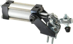 Gibraltar - 200 Lb Inner Hold Capacity, Vert Mount, Air Power Hold-Down Toggle Clamp - 1/8 NPT Port, 95° Bar Opening, 1.06" Height Under Bar - Apex Tool & Supply