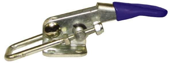 Gibraltar - 360 Lb Capacity, Horizontal, U Hook, Flanged Base, Stainless Steel Pull Action Latch Clamp - 1.18" Drawing Movement, 3.88" OAL, Threaded U Hook, Straight Handle - Apex Tool & Supply