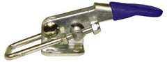 Gibraltar - 360 Lb Capacity, Horizontal, U Hook, Flanged Base, Carbon Steel Pull Action Latch Clamp - 1.81" Drawing Movement, 4" OAL, Straight Handle - Apex Tool & Supply