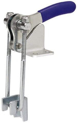 Gibraltar - 1,000 Lb Capacity, Vertical, U Hook, Flanged Base, Stainless Steel Pull Action Latch Clamp - 2" Drawing Movement, 4-1/4" OAL, Straight Handle - Apex Tool & Supply