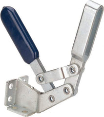 Gibraltar - 375 Lb Holding Capacity, Vertical Handle, Manual Hold Down Toggle Clamp - 60° Handle Movement, 185° Bar Opening, U-Bar, Flanged Base, Carbon Steel - Apex Tool & Supply