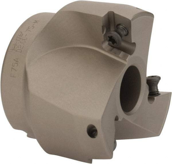 Iscar - 4 Inserts, 2" Cut Diam, 3/4" Arbor Diam, 0.827" Max Depth of Cut, Indexable Square-Shoulder Face Mill - 0/90° Lead Angle, 2" High, HP AD.. 2207.. Insert Compatibility, Series HP F90AT - Apex Tool & Supply